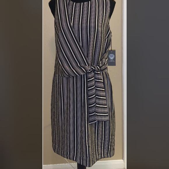VINCE CAMUTO  Desert‎ Stripe Tie-front Dress. Size 4 - Picture 2 of 6